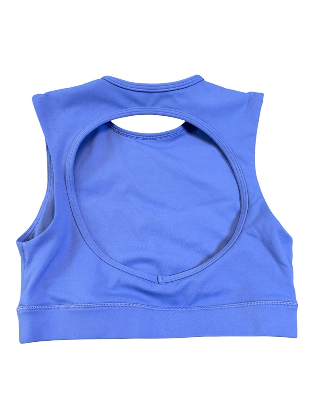 SET Active Sportysleeve Bra Periwinkle Blue High Neck Cutout Crop Tank M - Picture 2 of 8